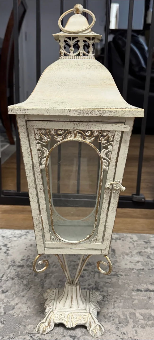 Decorative White Metal Lantern thumbnail