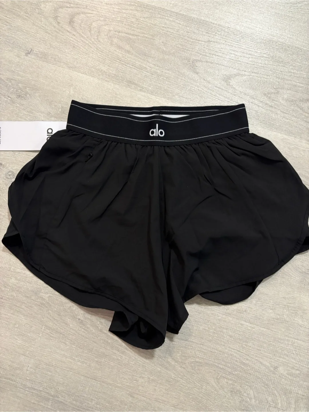 ALO Yoga Black Matchpoint Shorts & Alosoft Finesse Tee image indicator(3)