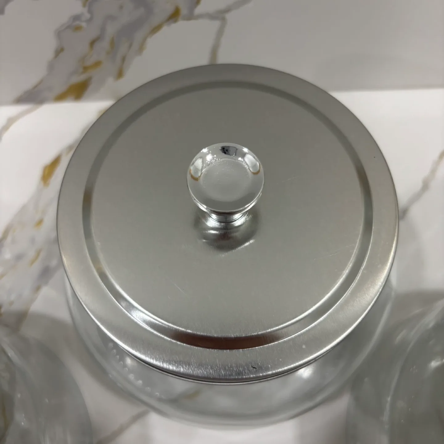 Set of Glass Jars with Silver Lids image indicator(5)
