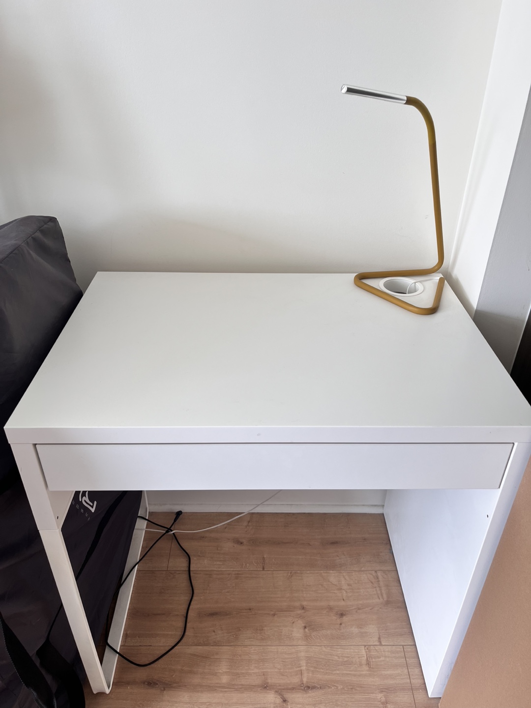 Ikea Micke White Desk with Drawer