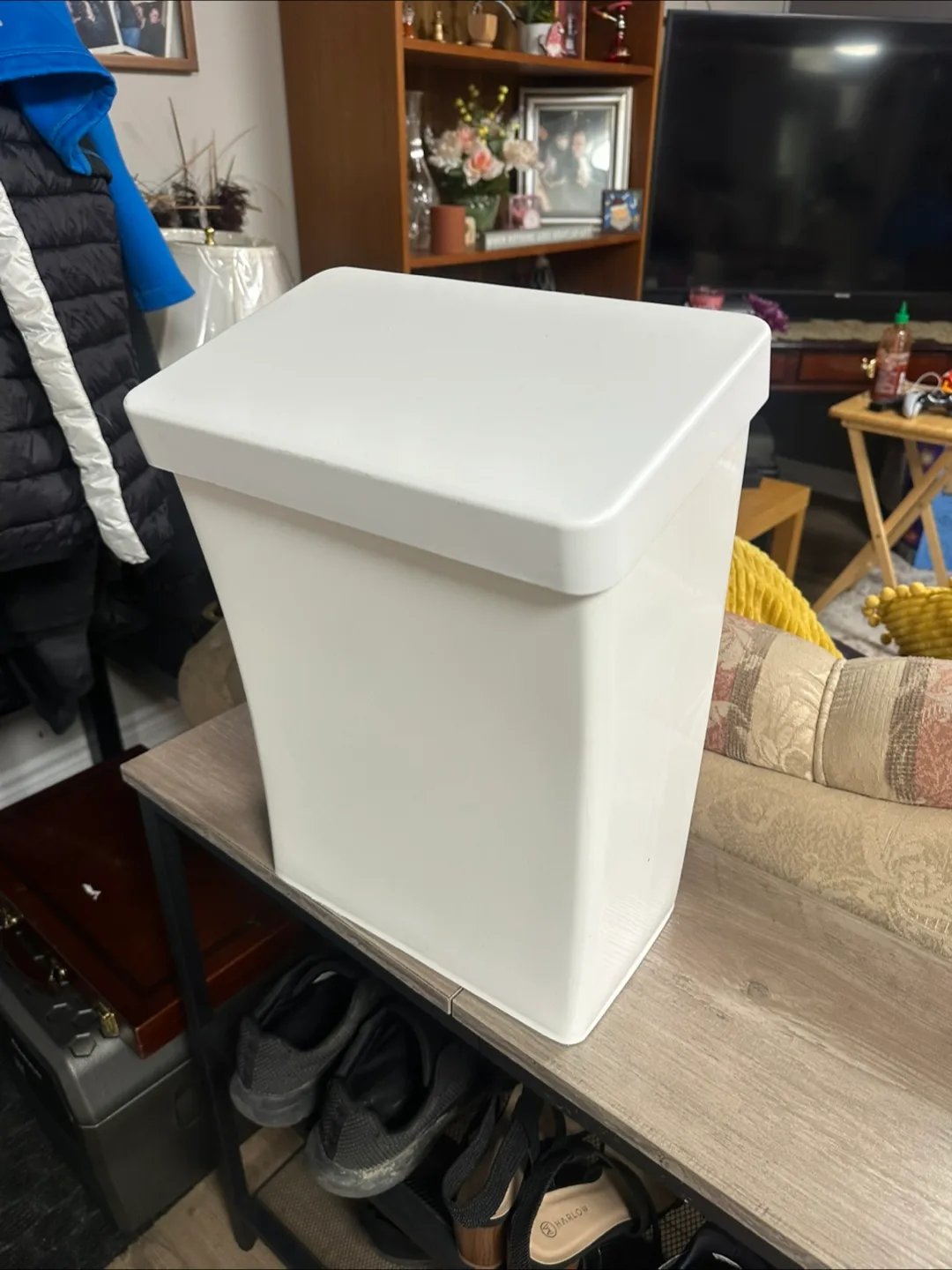 Ikea STRÖMLINJE White Waste Bin thumbnail