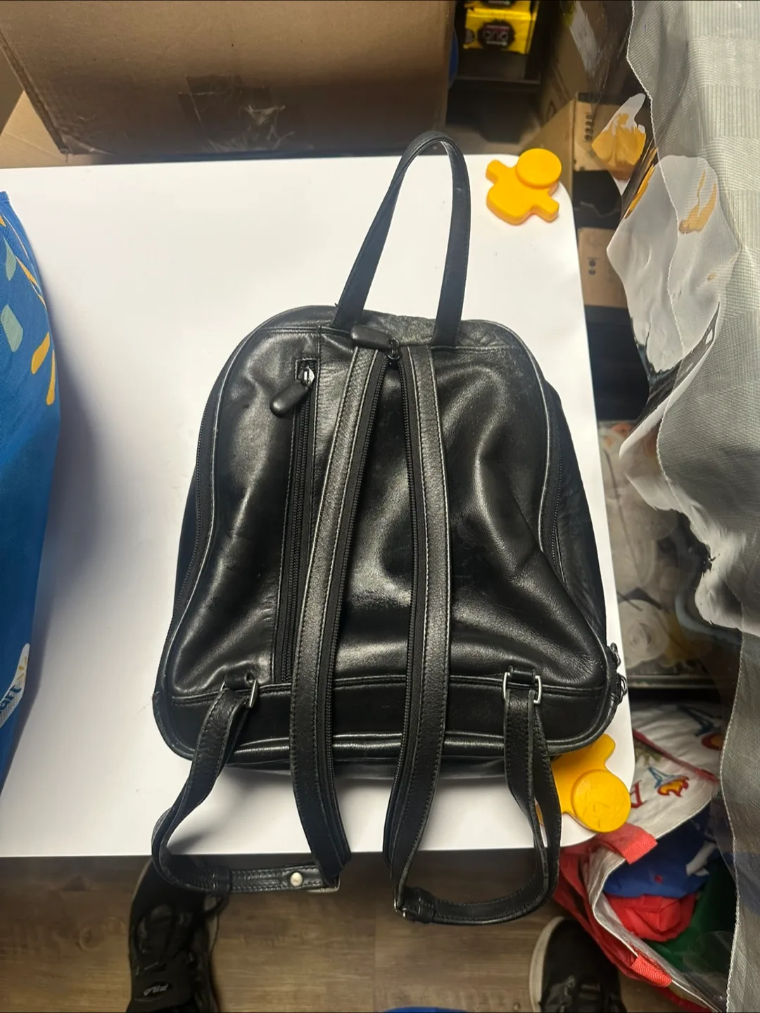 Derek Alexander Black Leather Backpack image indicator(2)