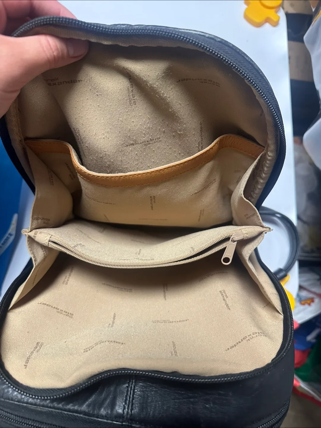 Derek Alexander Black Leather Backpack image indicator(3)