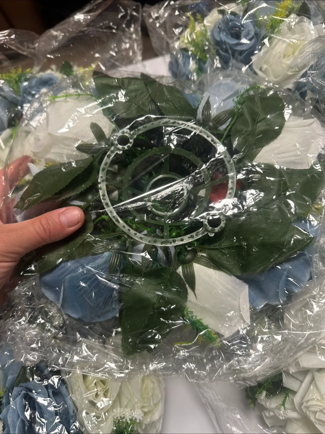 Wedding Table Flower Centerpieces - Blue & White image indicator(4)