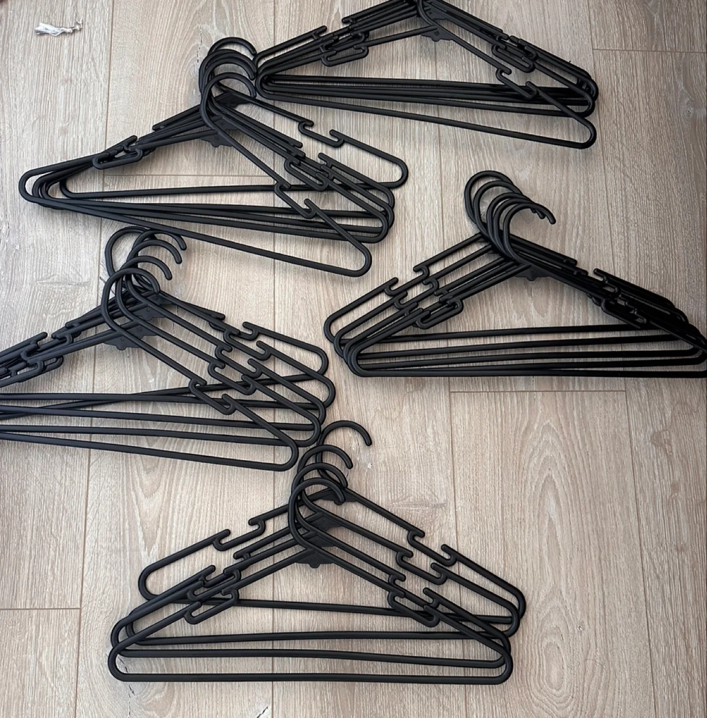 Black Plastic Clothes Hangers - Set of 24 thumbnail