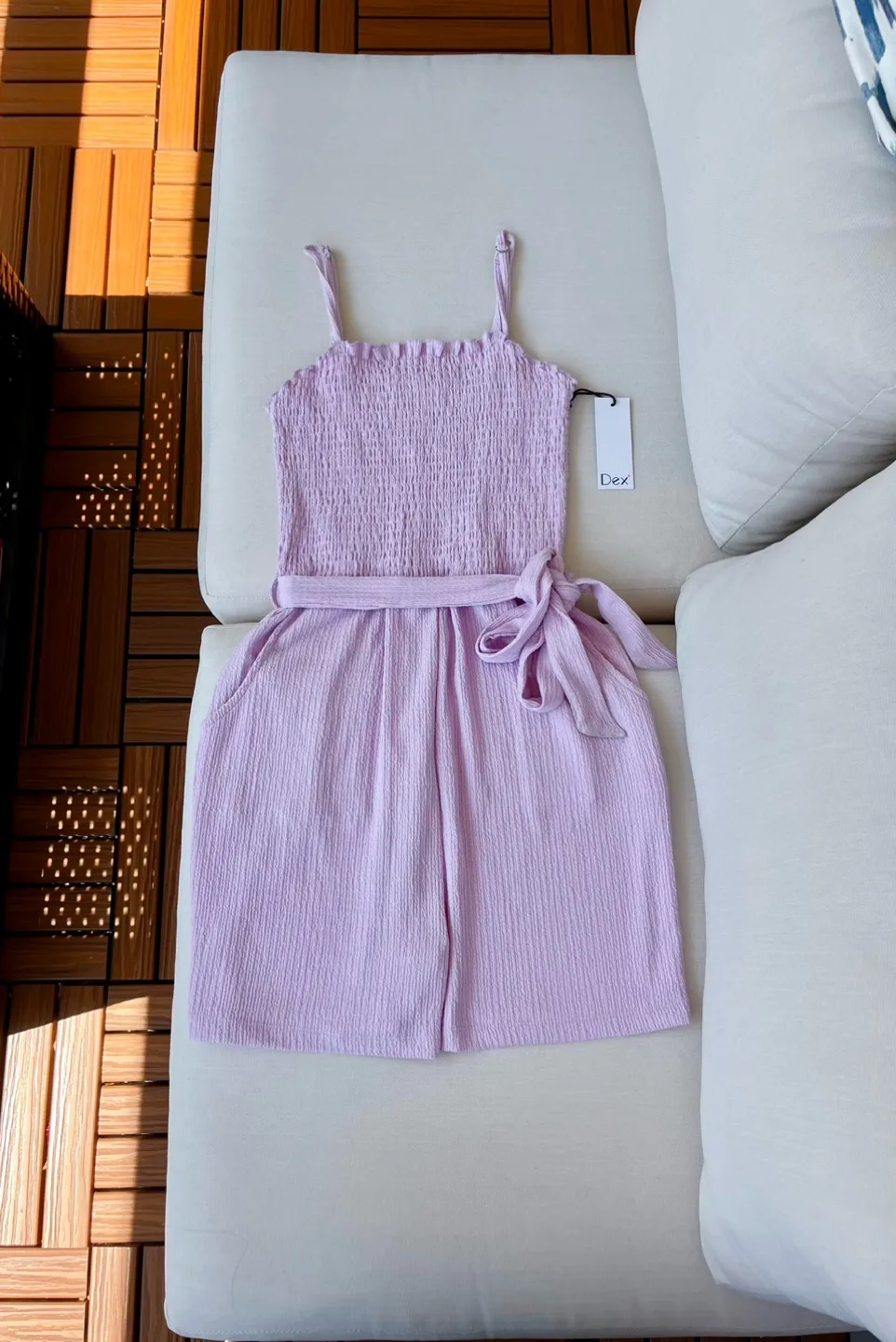 Dex XS Lavender Romper - New with Tags thumbnail
