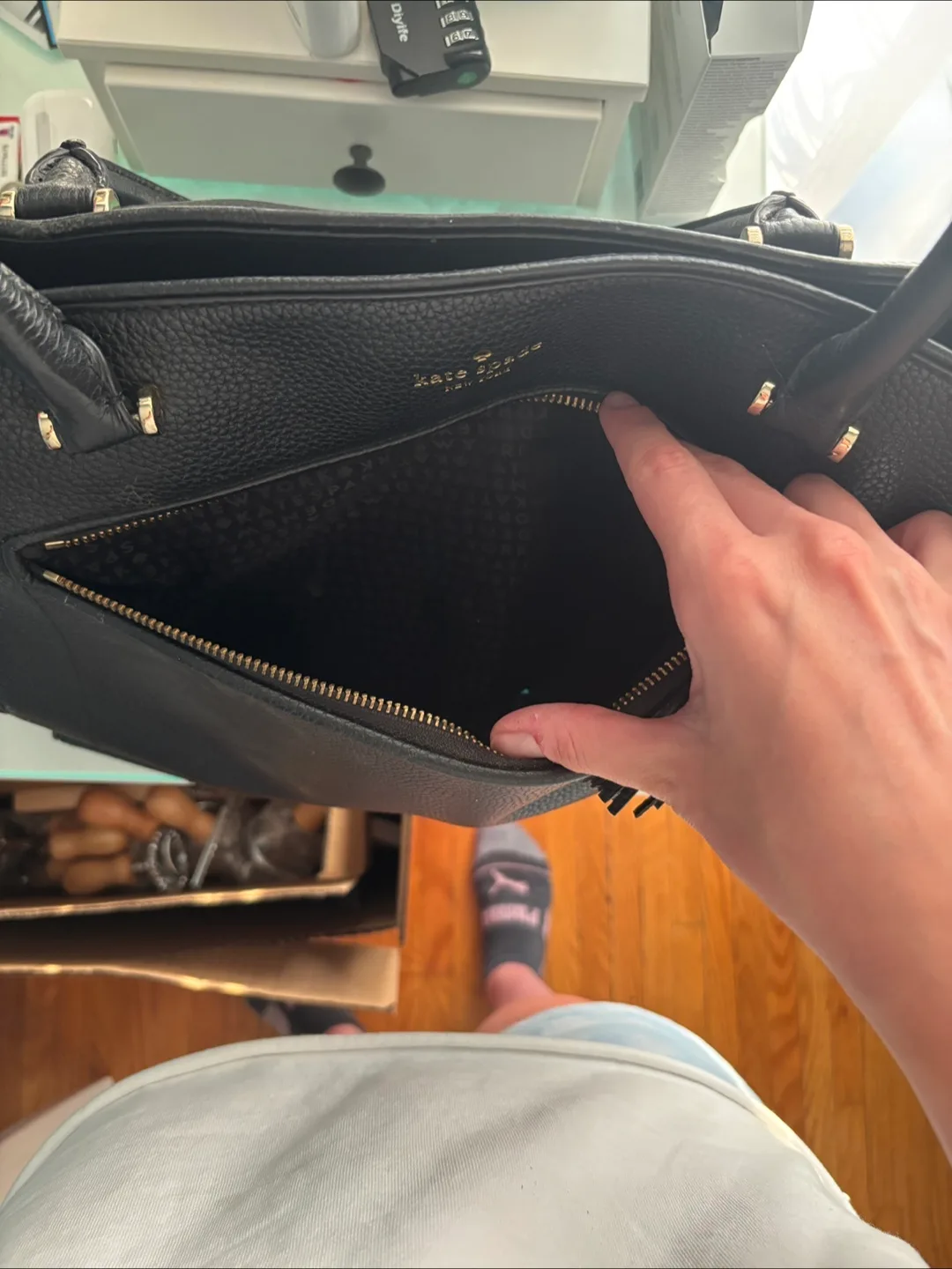 Kate Spade Black Tote Bag image indicator(4)