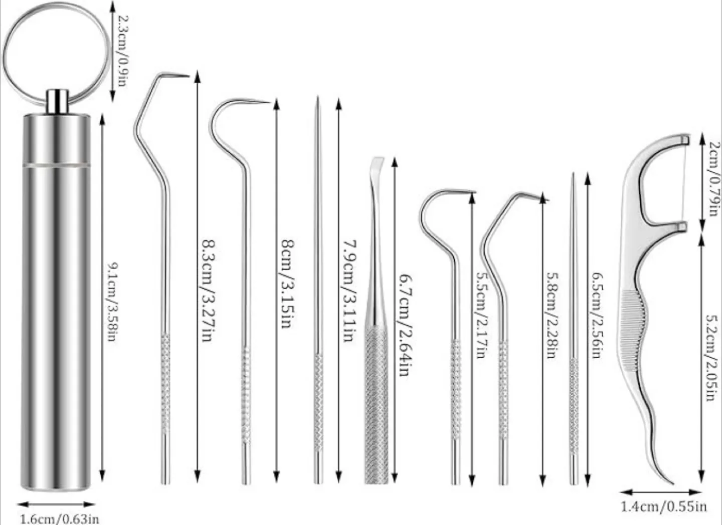 Gelmoy Toothpicks Kit - Food Grade 304 Stainless Steel image indicator(2)