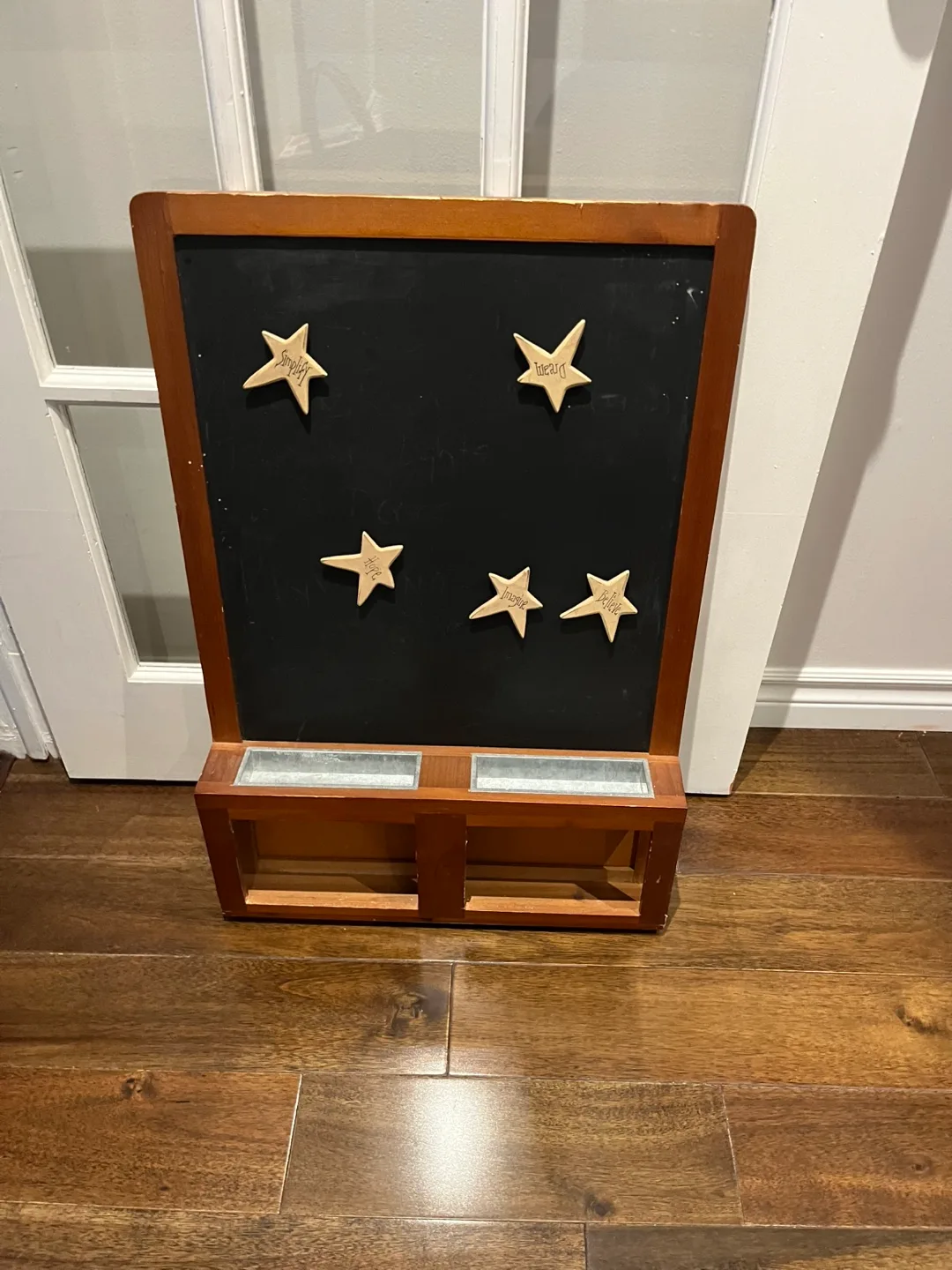 Wooden Framed Chalkboard with Star Magnets thumbnail