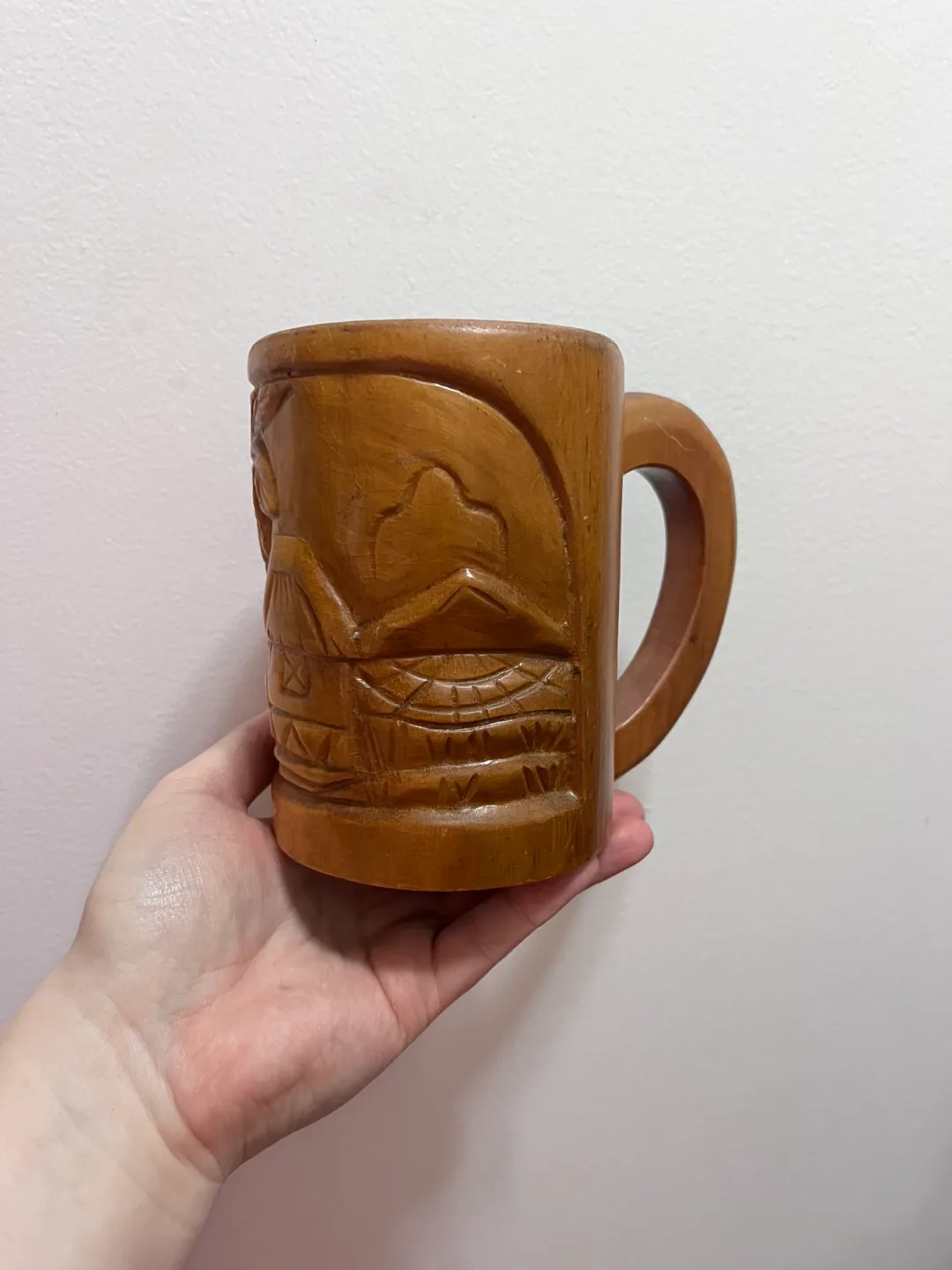 Hand Carved Wooden Tiki Mug image indicator(3)