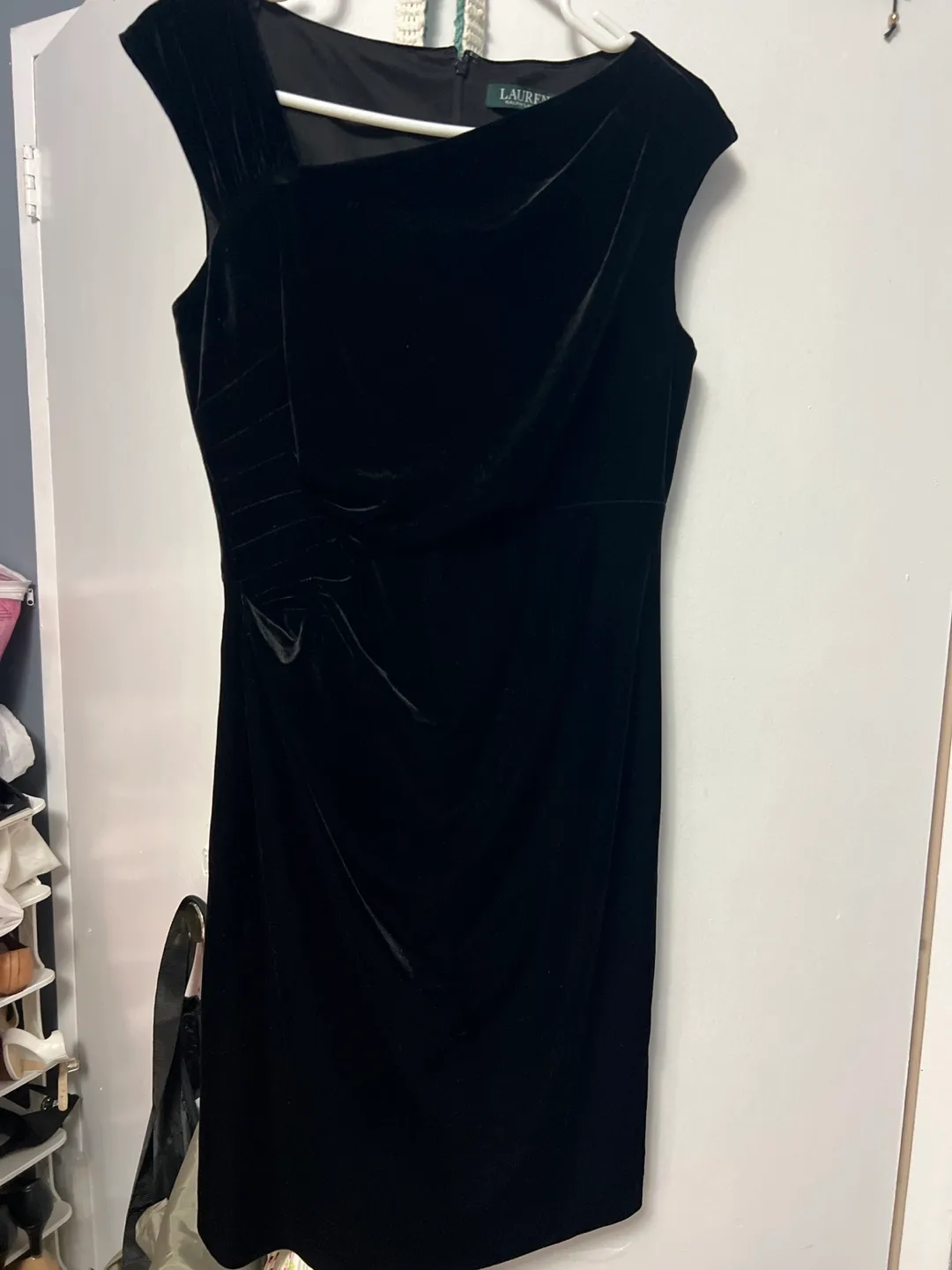 Ralph Lauren Black Velvet Dress - Size 6 thumbnail