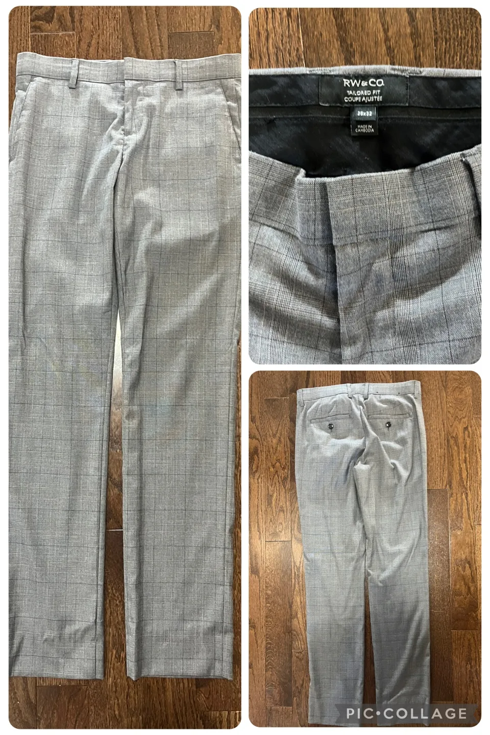 BRAND NEW RW&CO Grey Tailored Fit Dress Pants - 28x32 thumbnail