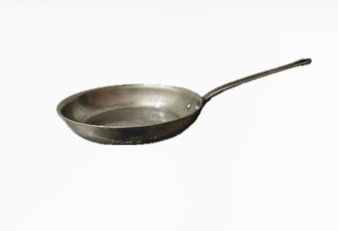 🧡Used heavy stainless steel Silver Frying Pan thumbnail