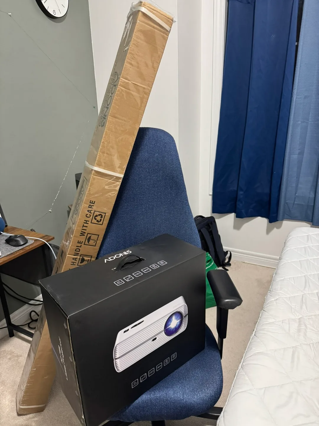 Adonis Projector & 72" Auto-Lock Screen - Like New! image indicator(6)