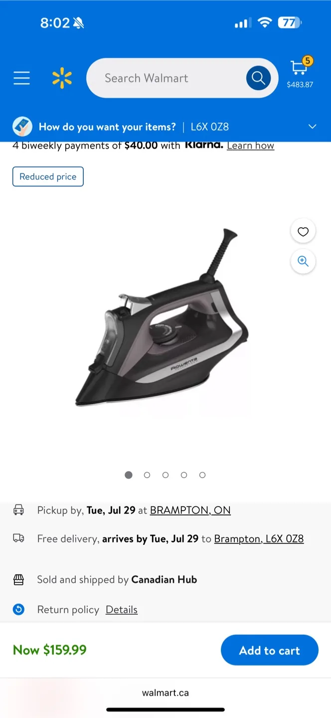 Rowenta DW2361 Electric Iron thumbnail
