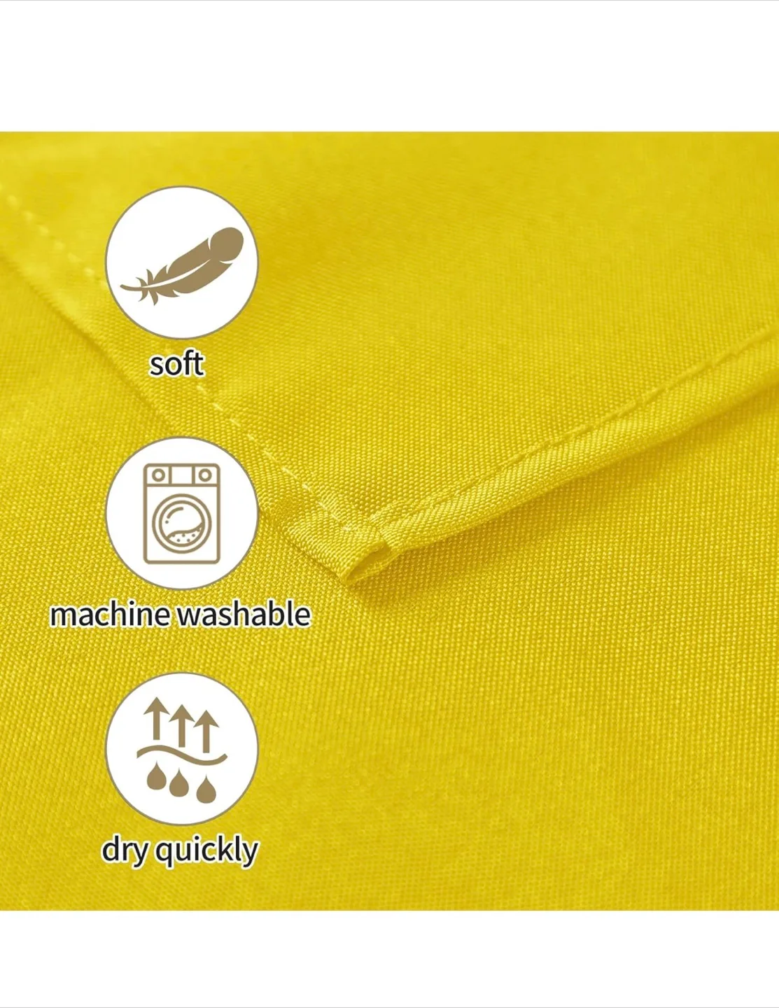 50 Yellow Cloth Napkins image indicator(3)