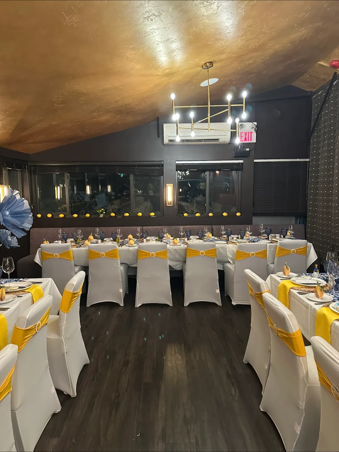 30 PCS Chair Covers with Gold Yellow Sash image indicator(7)