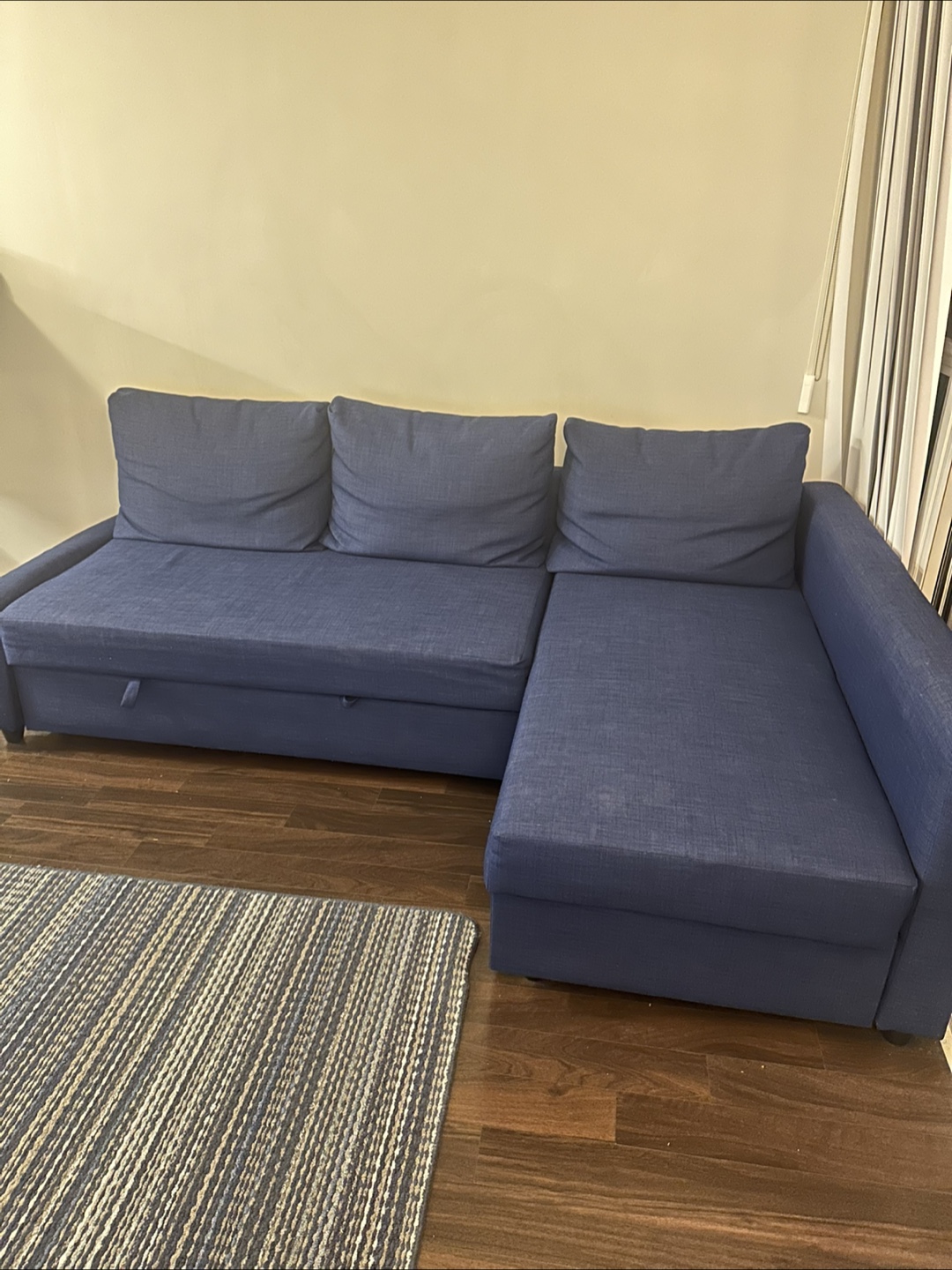 IKEA Friheten Sleeper Sectional Sofa - Blue
