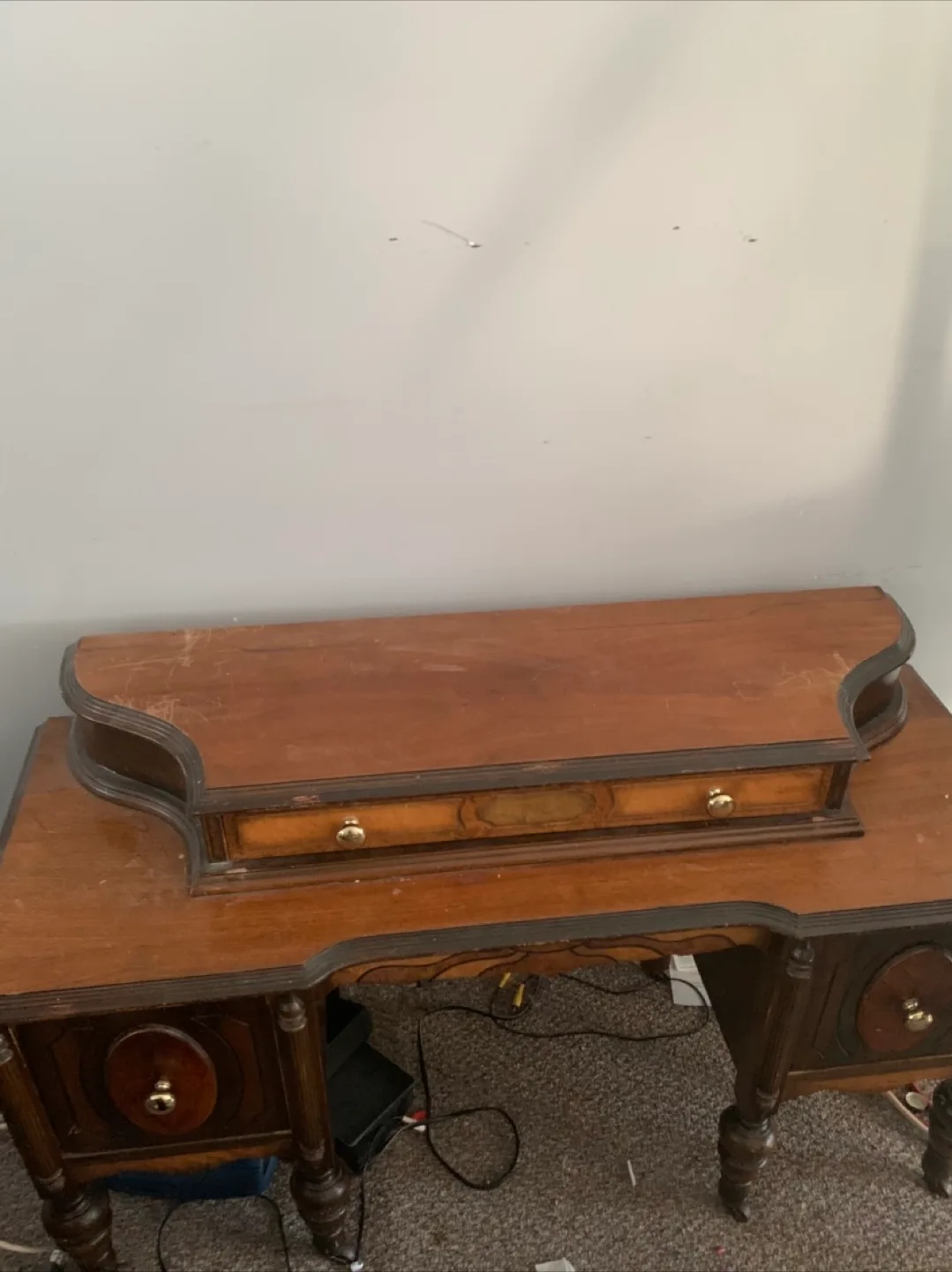 Antique Wooden Vanity Desk thumbnail