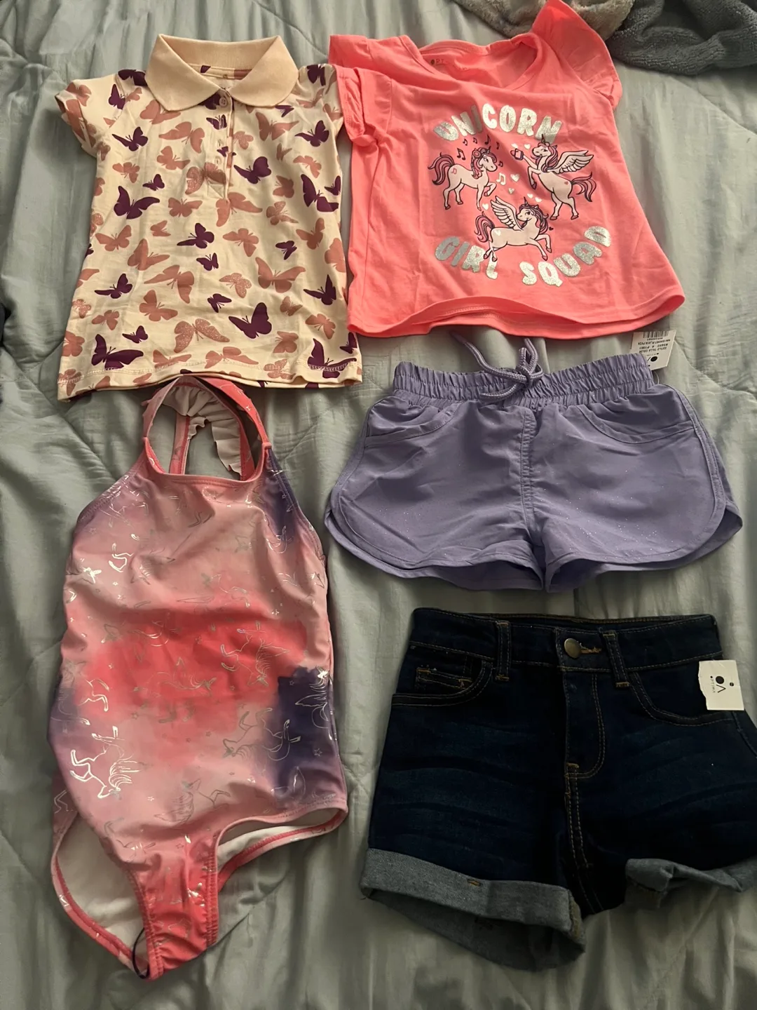 Girls' Clothing Bundle - T-Shirts, Shorts, Swimsuit thumbnail