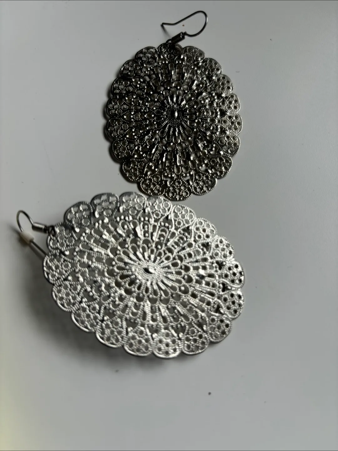 Silver Tone Dangle Earrings thumbnail