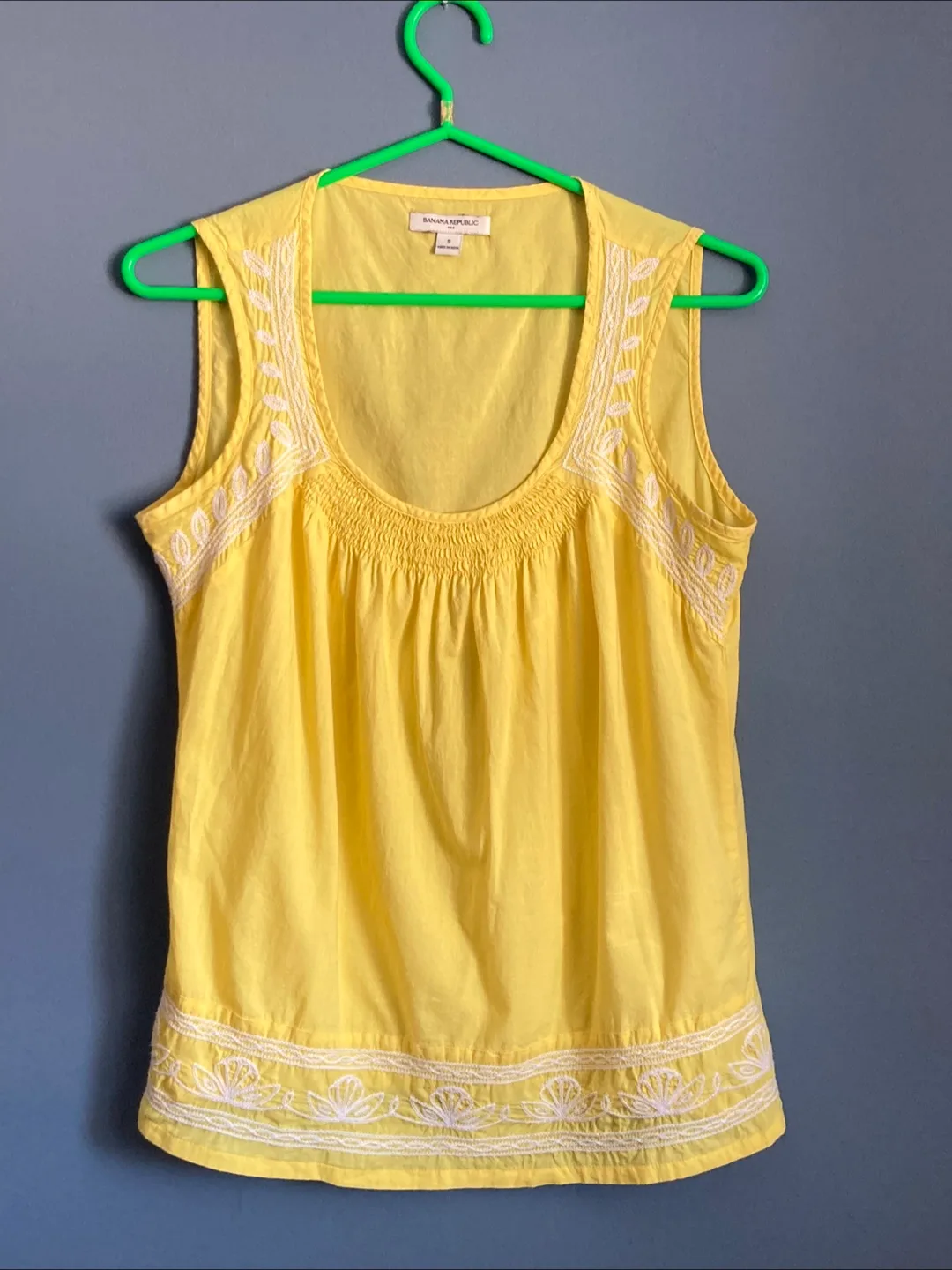Banana Republic Yellow Tank Top - Size S thumbnail