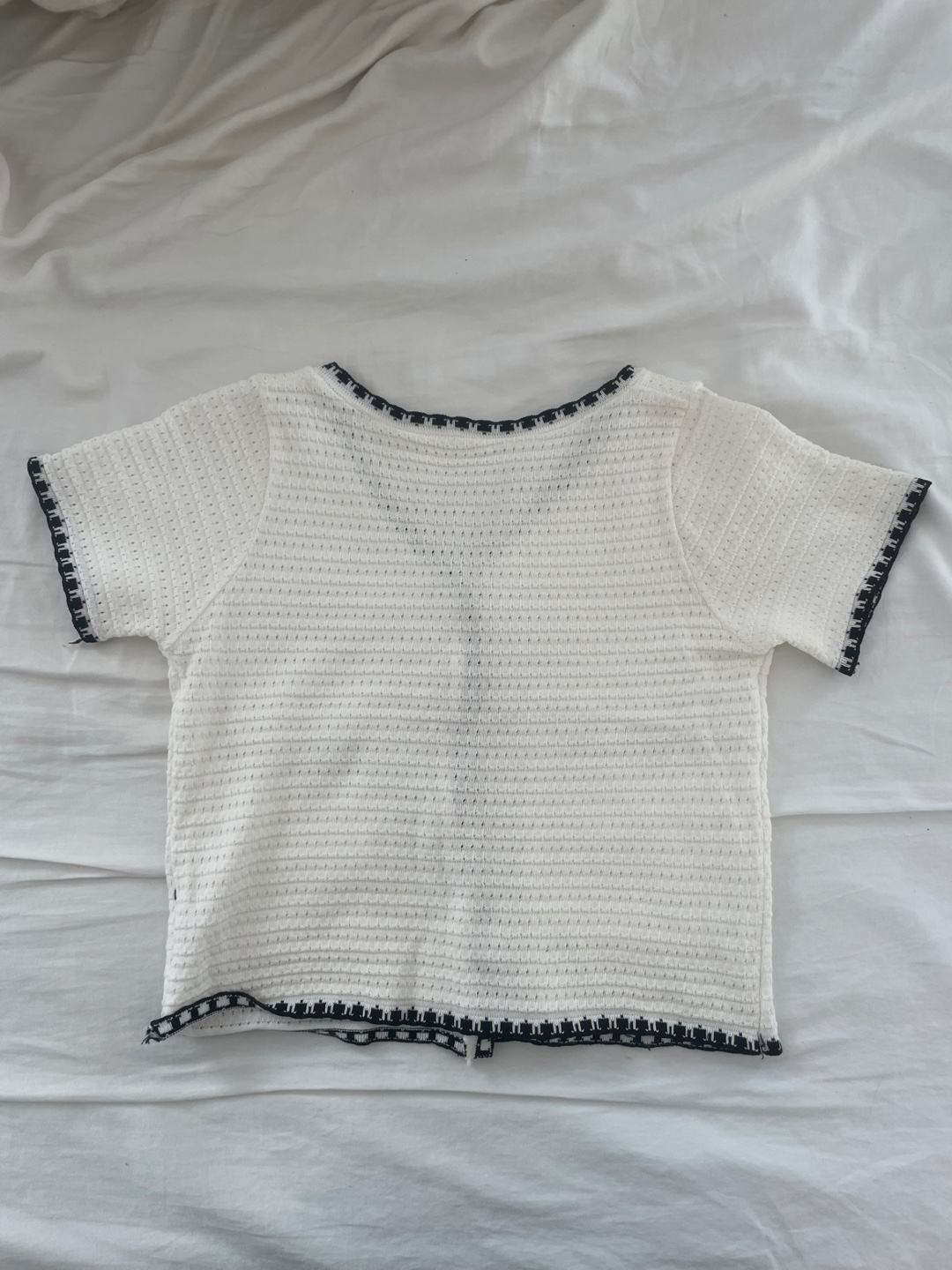 white cropped blouse - photo 2