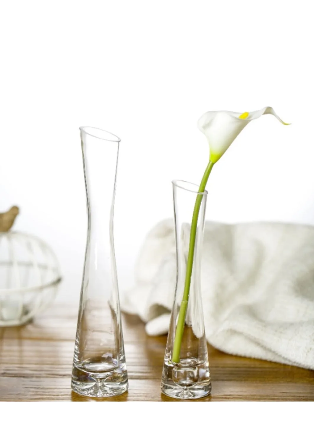 Clear Glass Bud Vase - 25cm Tall