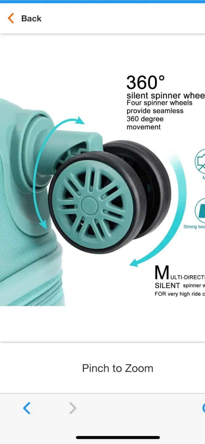 Luggage hard side brand new 90 3 pieces image indicator(4)