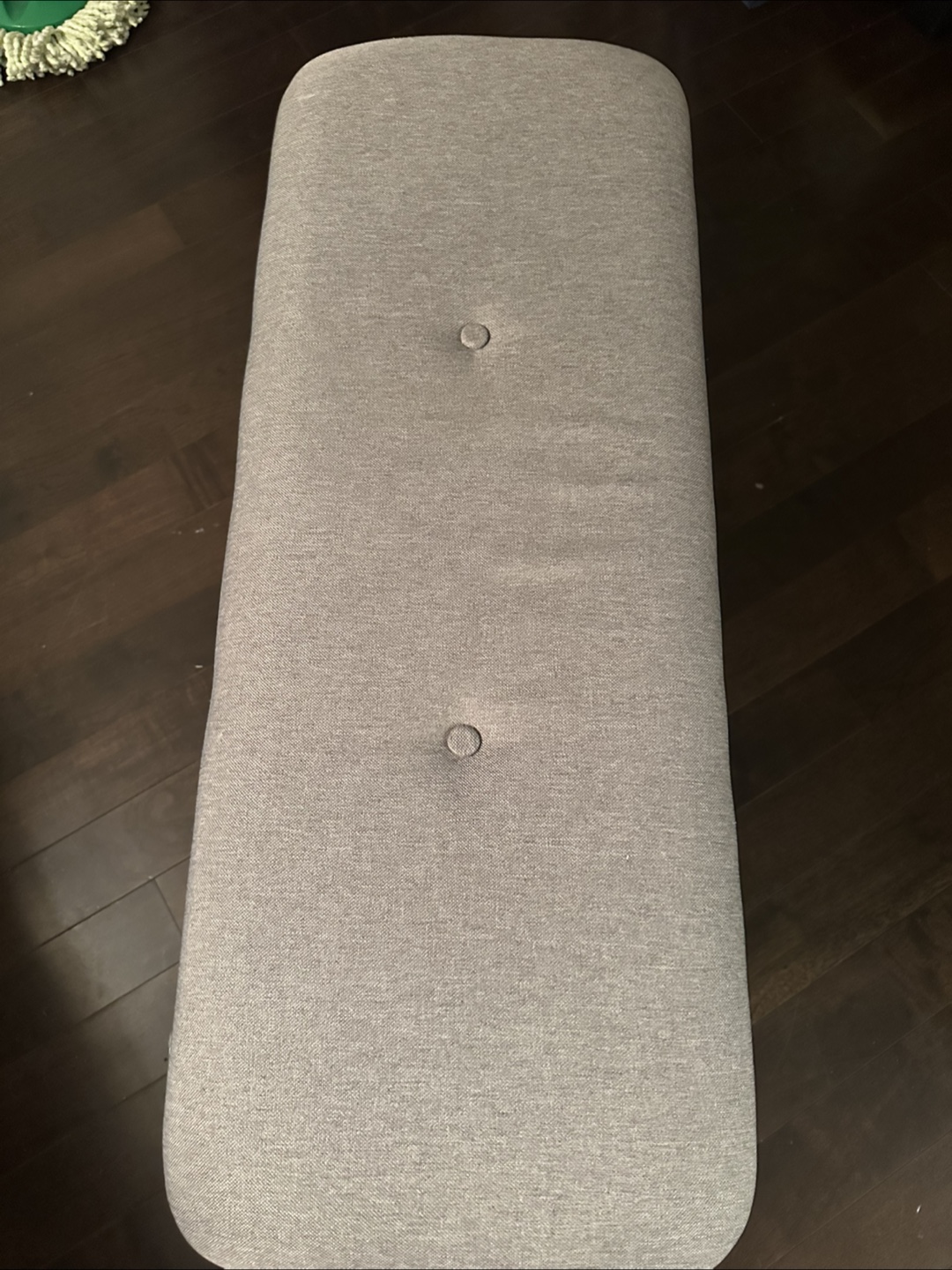 Grey Upholstered Bench with Shoe Rack - photo 2