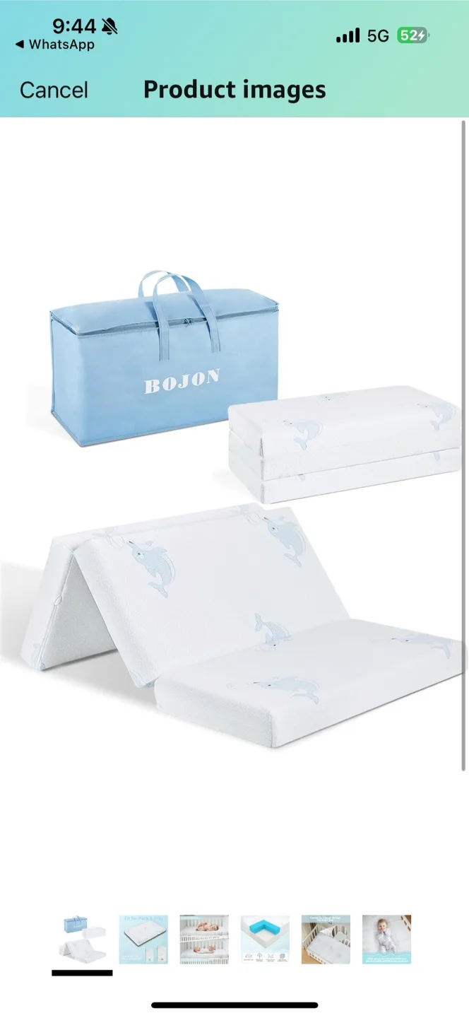 Foldable baby crib mattress image indicator(2)