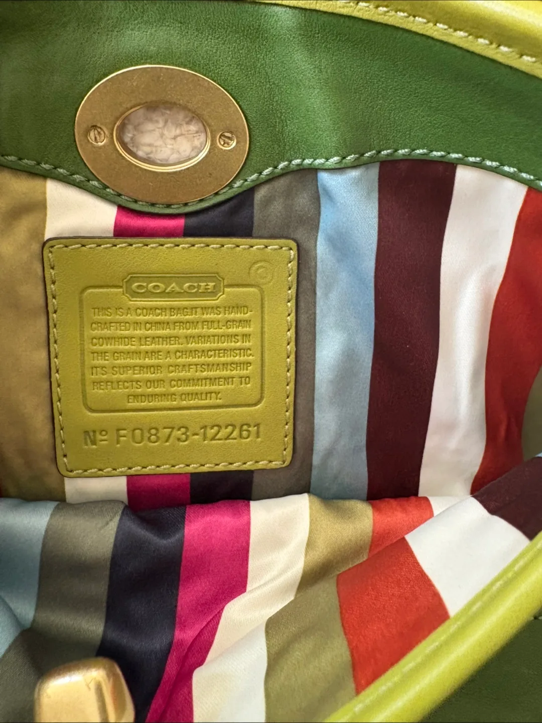 ⭐️ Coach ⭐️ Emerald Green with Lime Green Piping Clutch/Wallet image indicator(3)