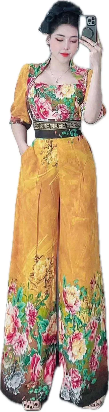 Floral elegance jumpsuit thumbnail
