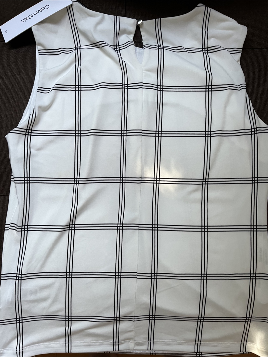 Brand new Calvin Klein Plaid Sleeveless Top - Size S - photo 4