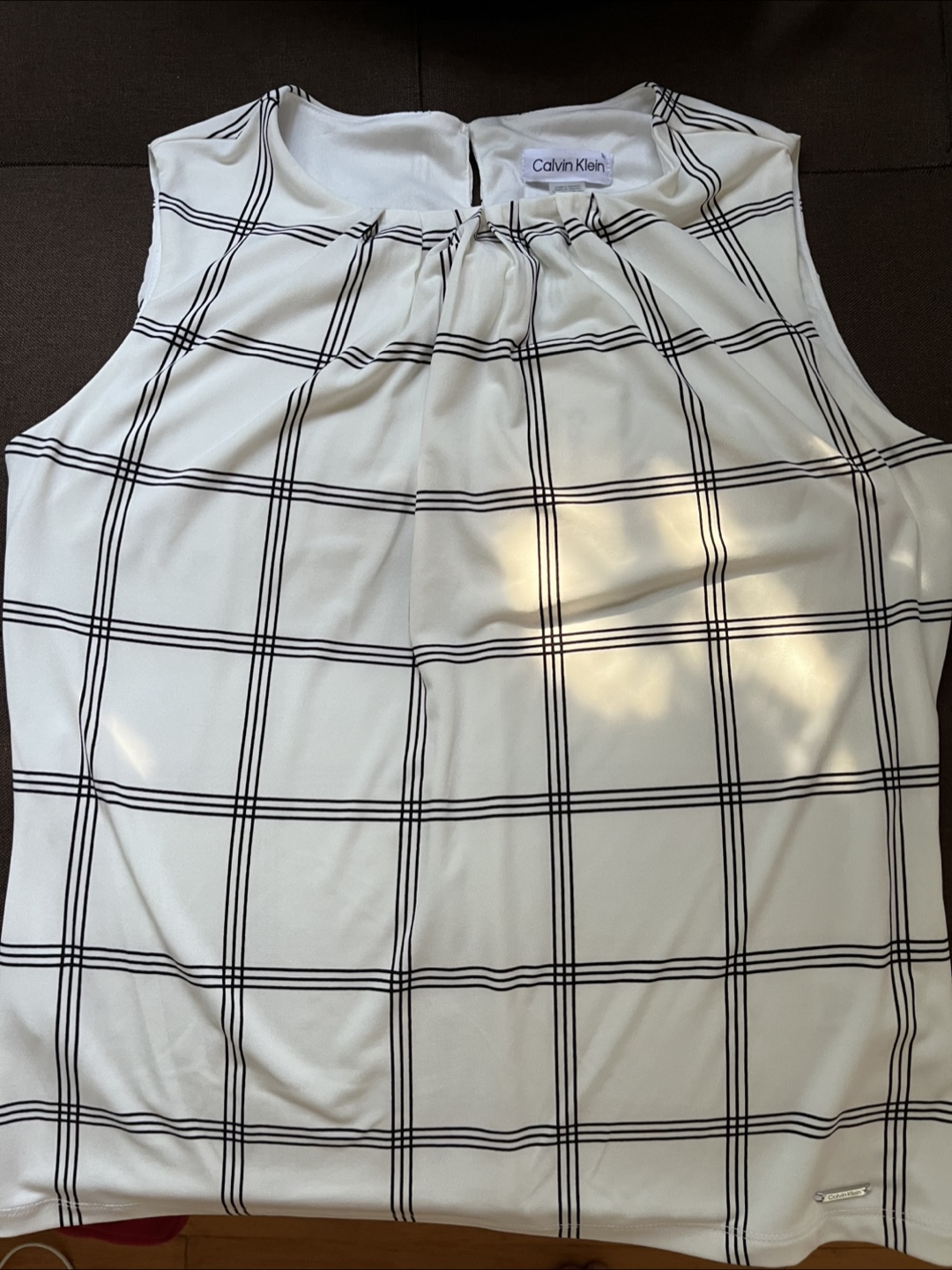 Brand new Calvin Klein Plaid Sleeveless Top - Size S