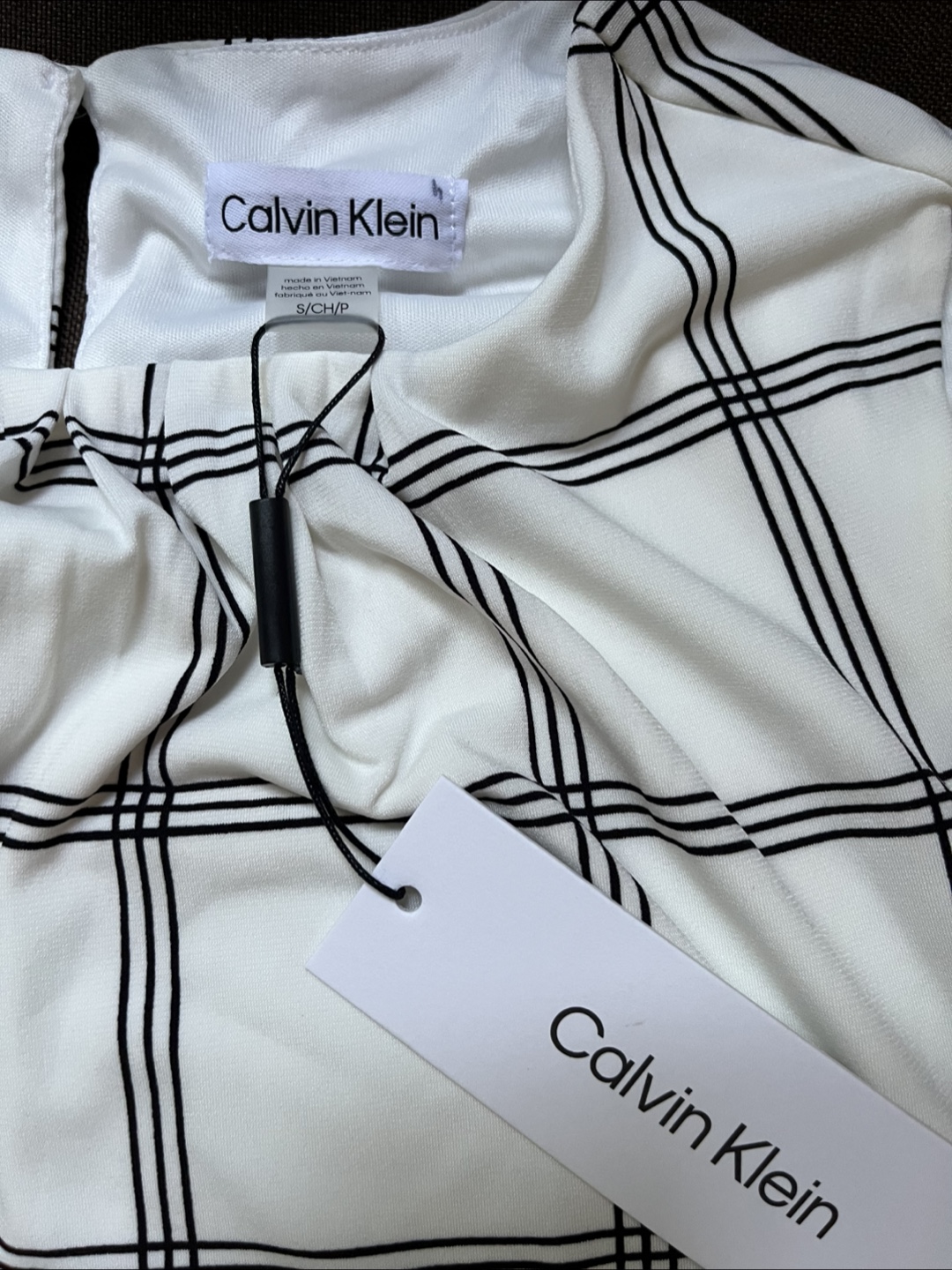 Brand new Calvin Klein Plaid Sleeveless Top - Size S - photo 2
