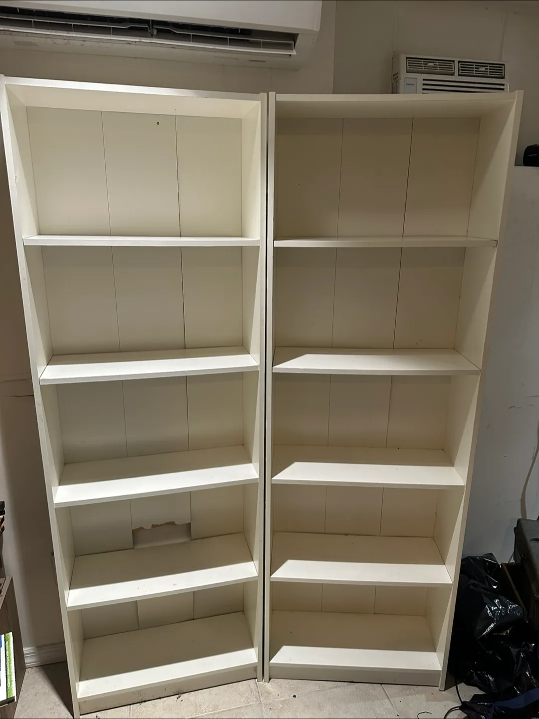 White Bookcases - Set of 2 thumbnail