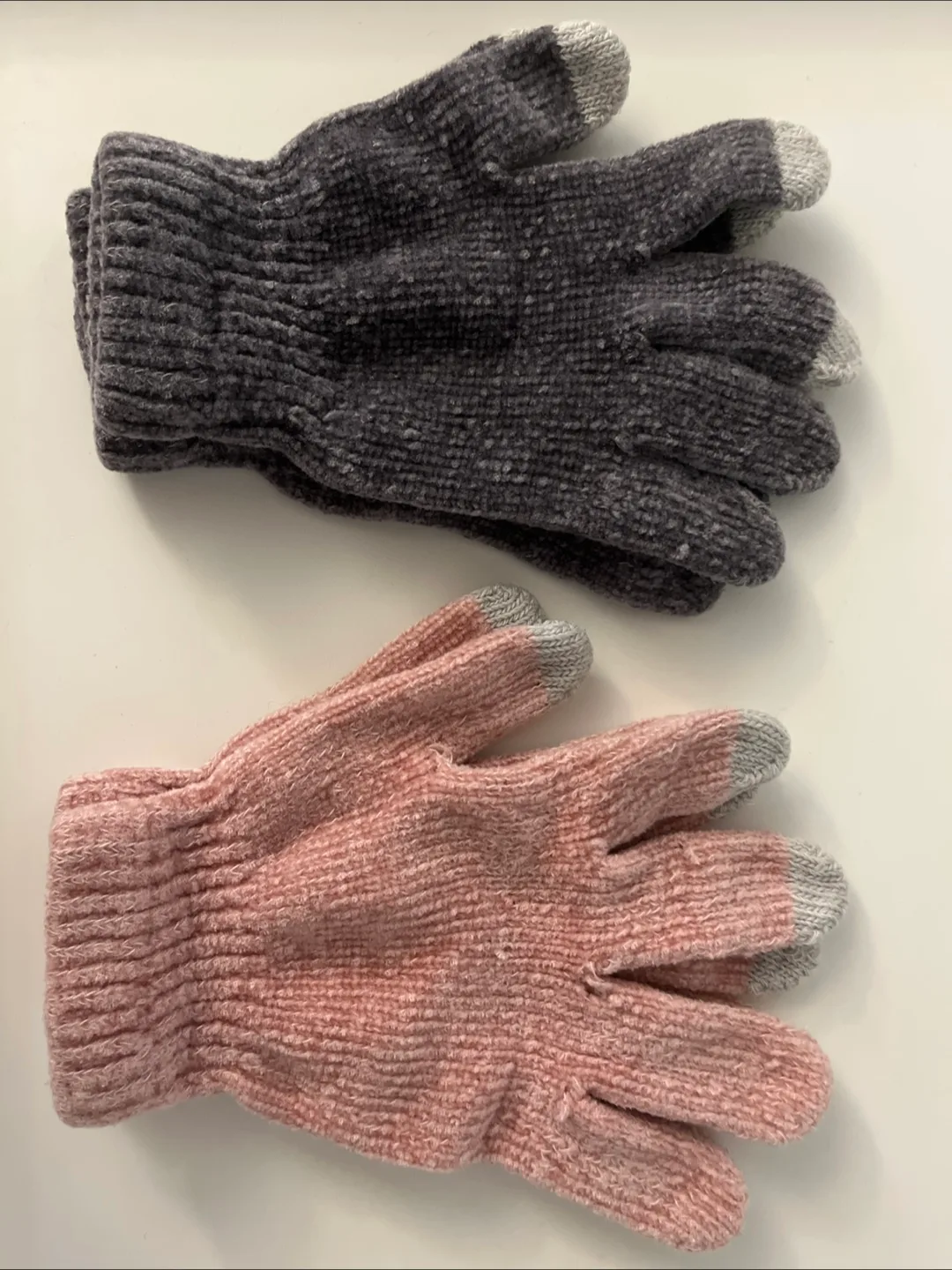 Touchscreen Gloves - Pink and Grey thumbnail