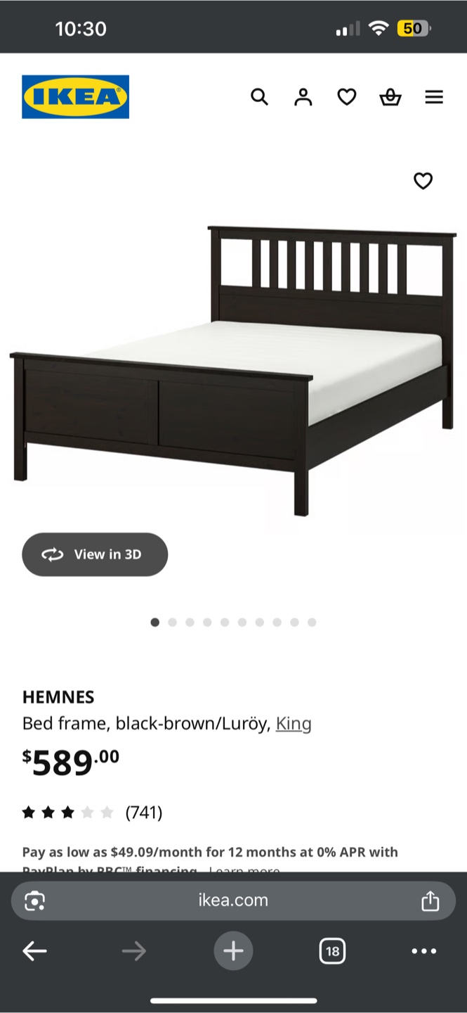 IKEA HEMNES King size Bed + Mattress(Excellent condition) - photo 5