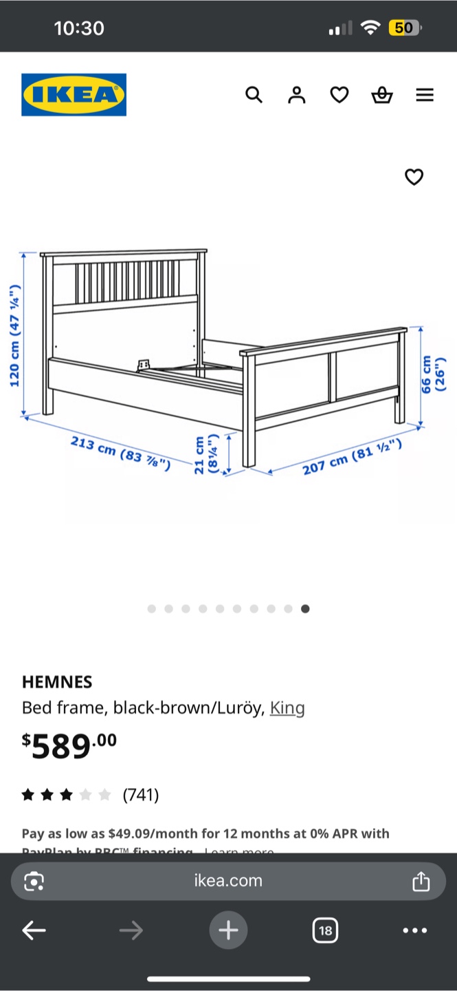 IKEA HEMNES King size Bed + Mattress(Excellent condition) - photo 4