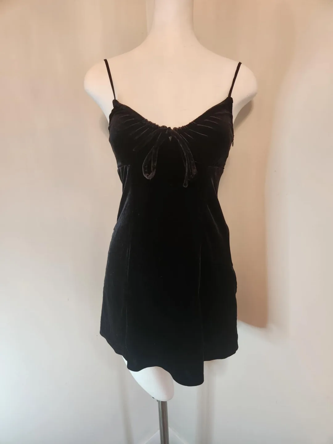 Pellucid Black Velvet Mini Dress thumbnail