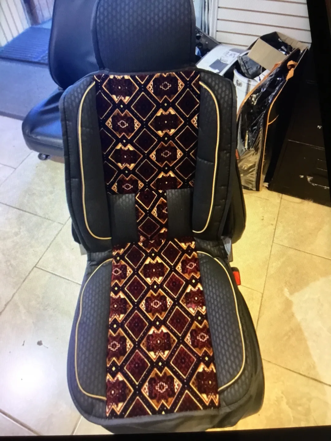Car Seat Cover with Diamond Pattern thumbnail