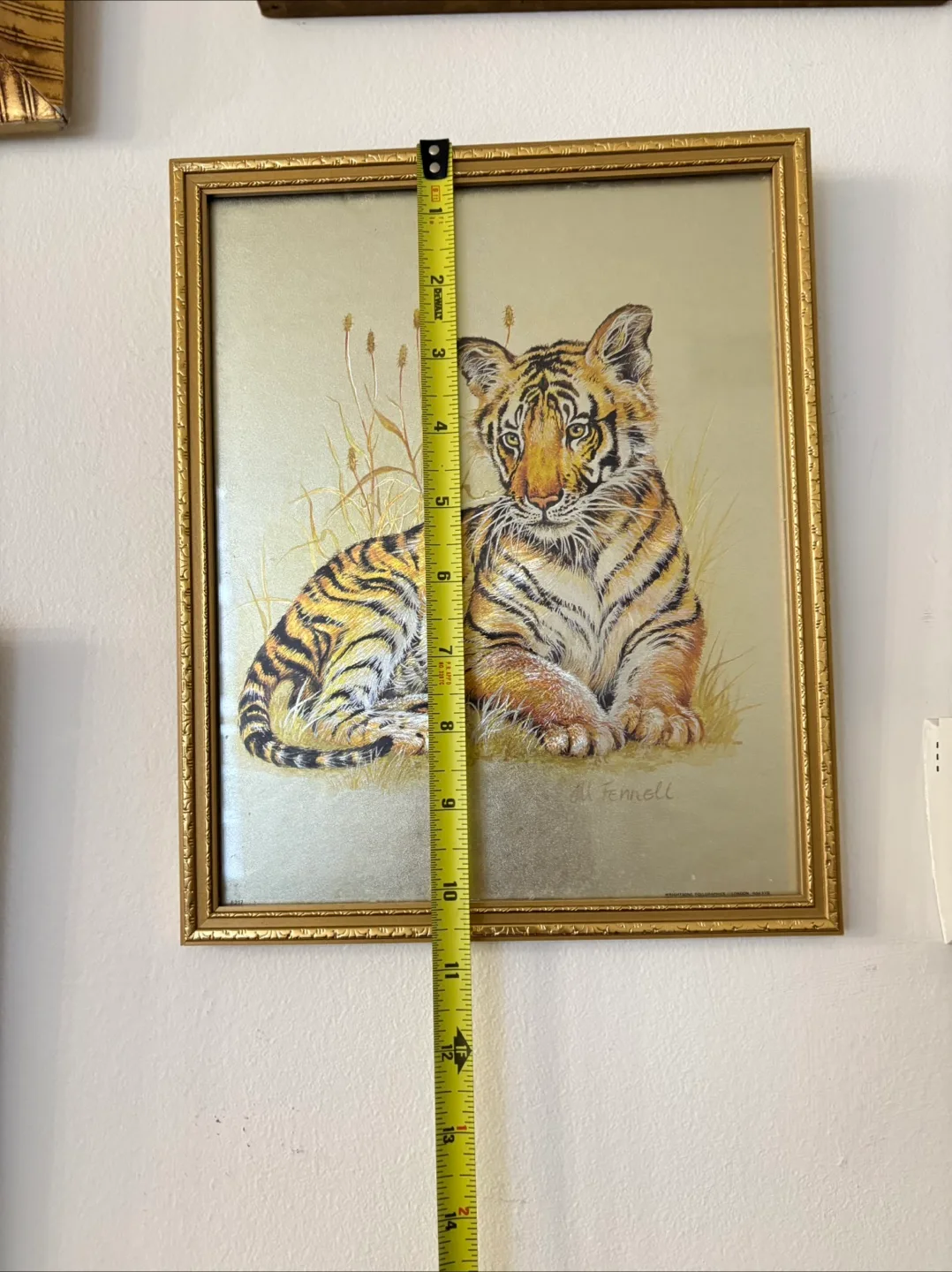 Framed Tiger Cub Print - 14" x 11" image indicator(3)