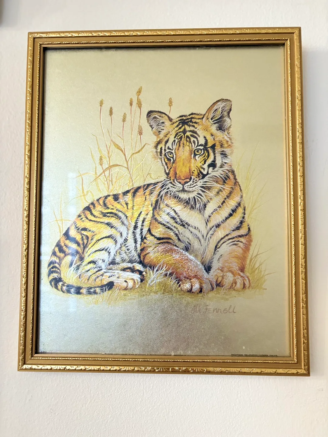 Framed Tiger Cub Print - 14" x 11" image indicator(2)