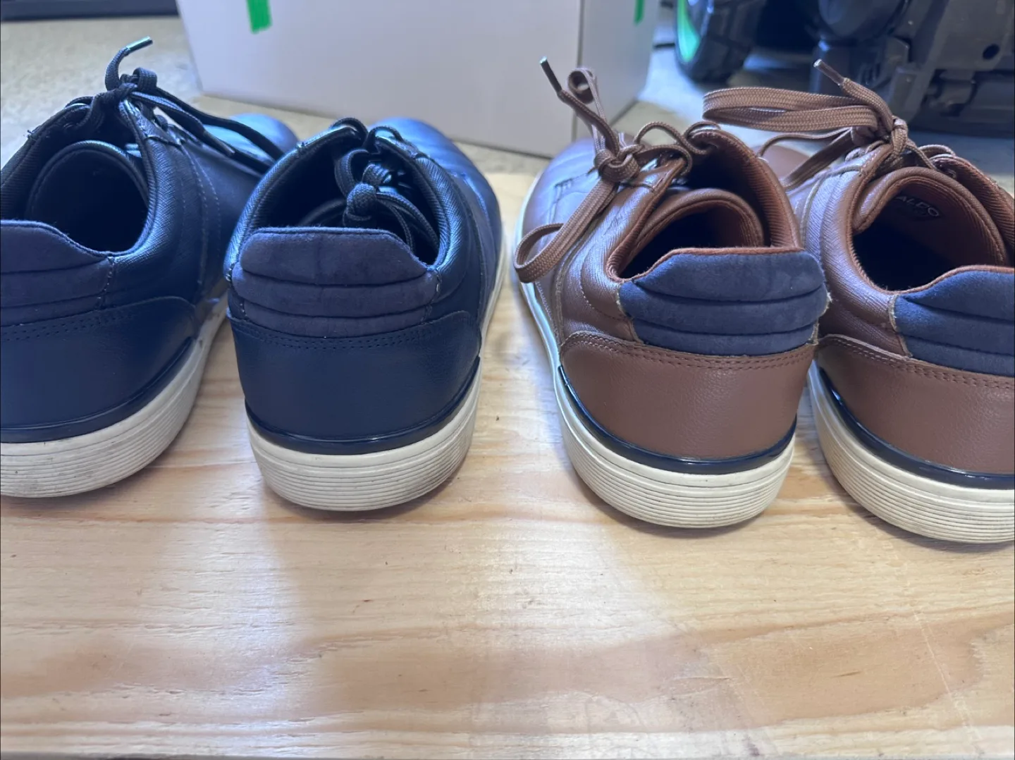 Mens faux leather sneakers - Size 10.5 image indicator(5)