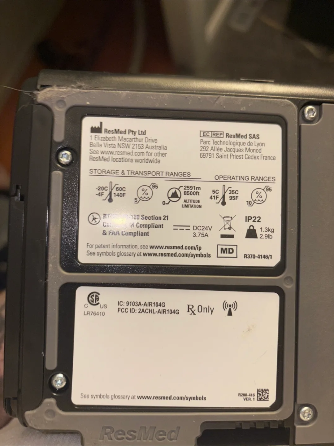 ResMed AirSense 10 AutoSet CPAP Machine image indicator(4)