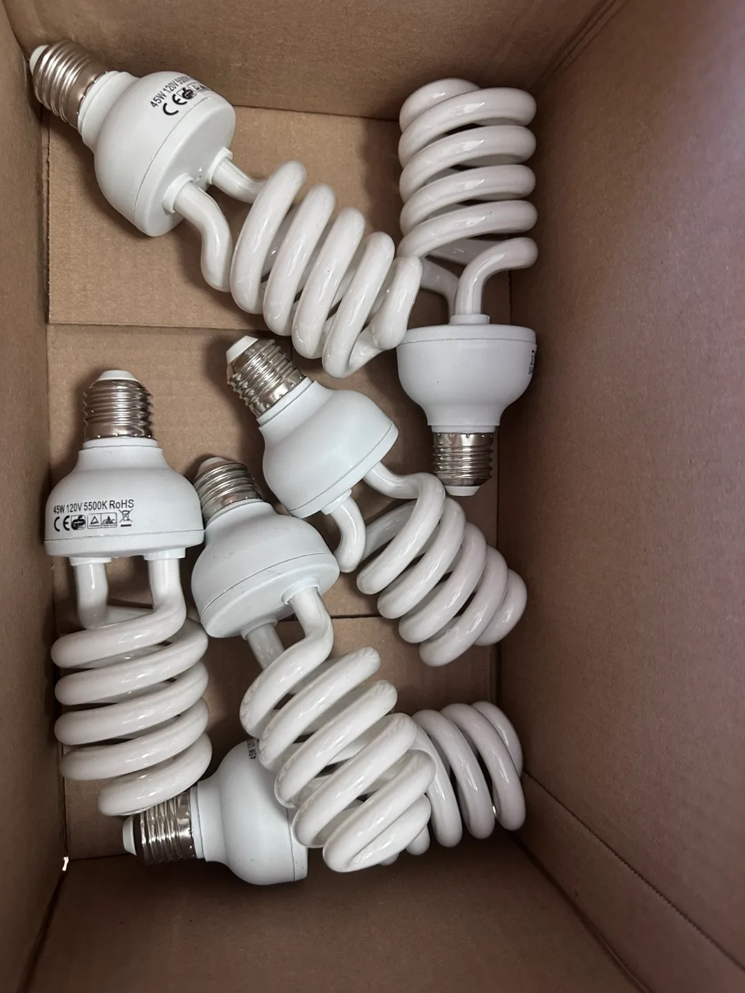 45W Spiral CFL Light Bulbs - Box of 7 thumbnail