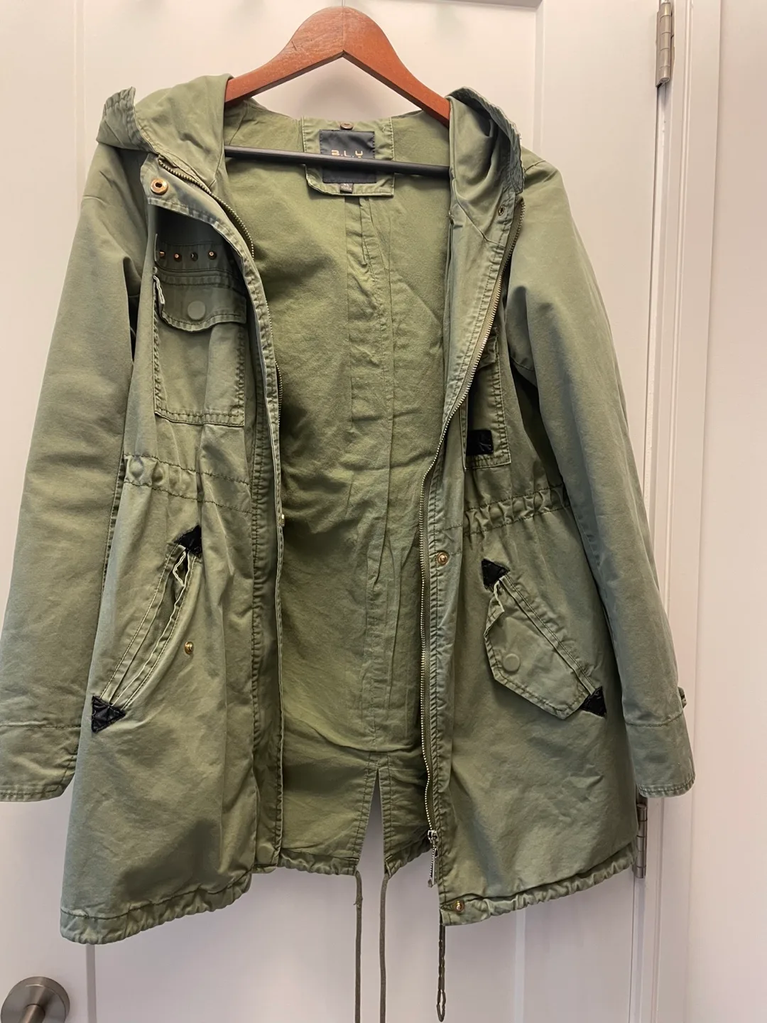 Olive Green Hooded Jacket image indicator(2)