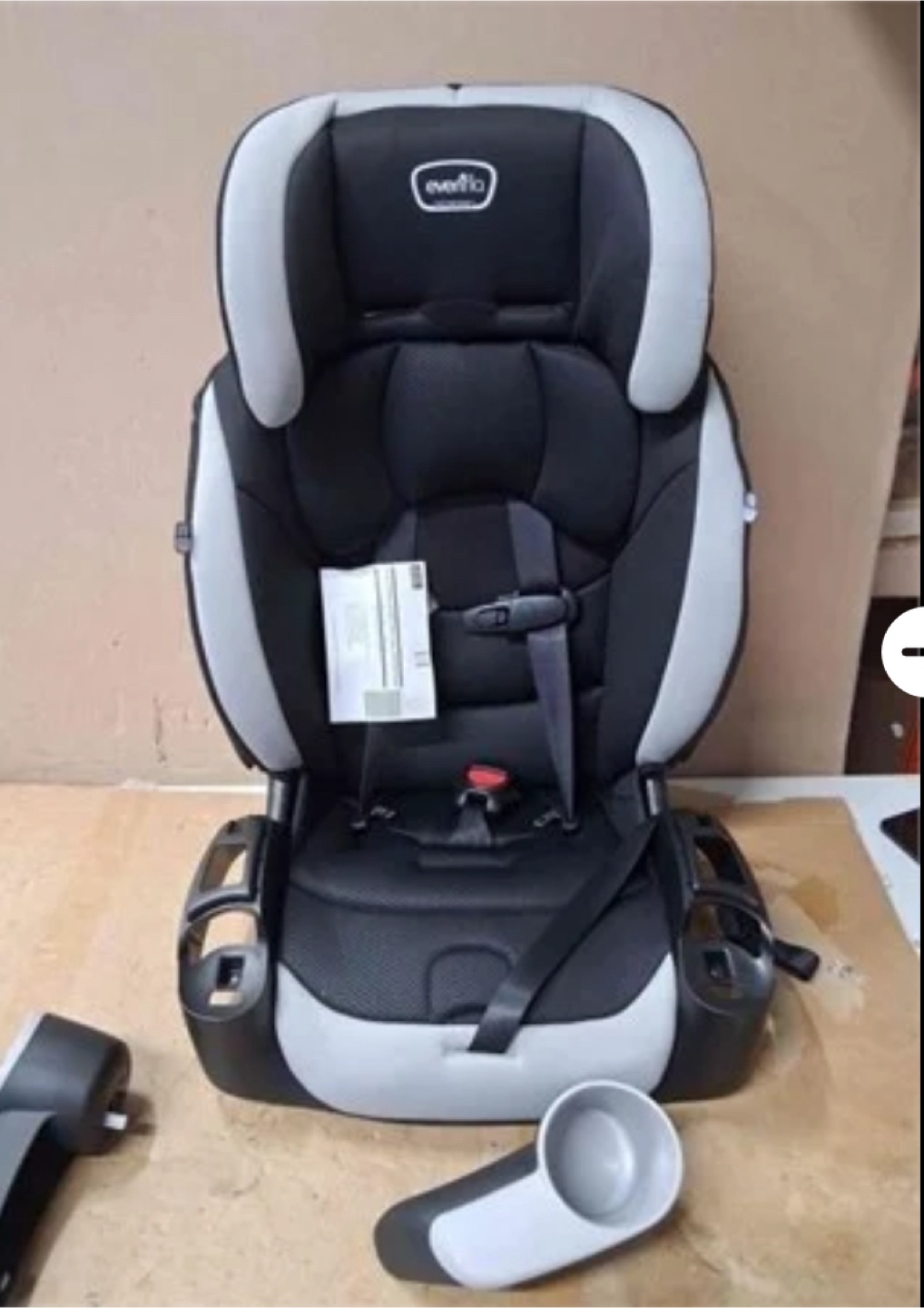 Evenflo Booster Car Seat - Black & Grey - photo 2