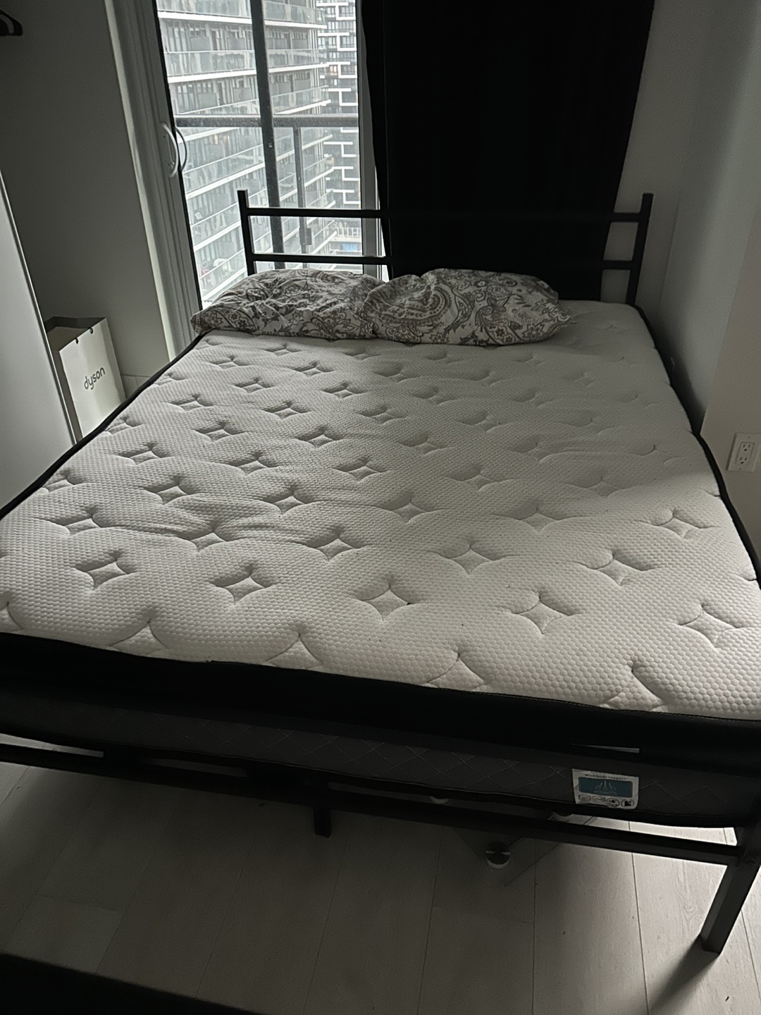 Bed with mattress